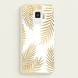 Gold Palm Leaf Pattern  -  Phone Case for Galaxy S9