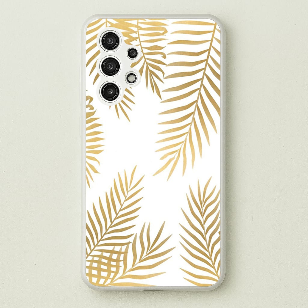 Gold Palm Leaf Pattern  -  Phone Case for Galaxy A13