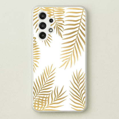 Gold Palm Leaf Pattern  -  Phone Case for Galaxy A13
