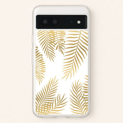 Gold Palm Leaf Pattern  -  Phone Case for Google Pixel 7