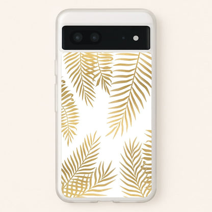Gold Palm Leaf Pattern  -  Phone Case for Google Pixel 7