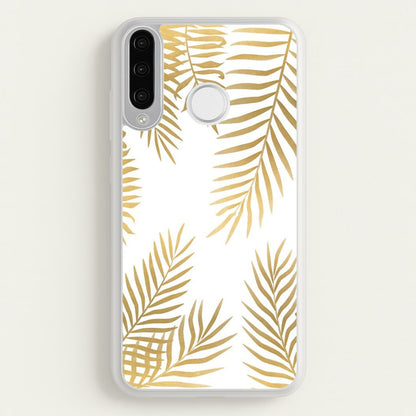 Gold Palm Leaf Pattern  -  Phone Case for Huawei P30 Lite