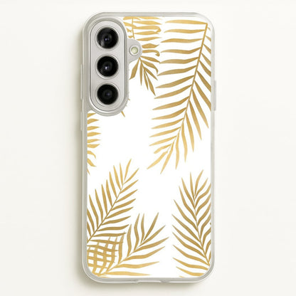 Gold Palm Leaf Pattern  -  Phone Case for Galaxy A56