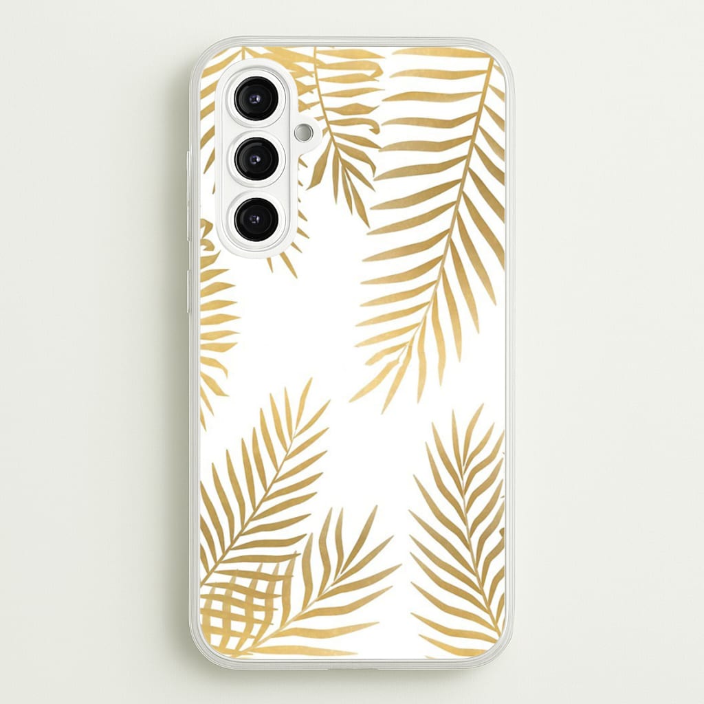 Gold Palm Leaf Pattern  -  Phone Case for Galaxy A16
