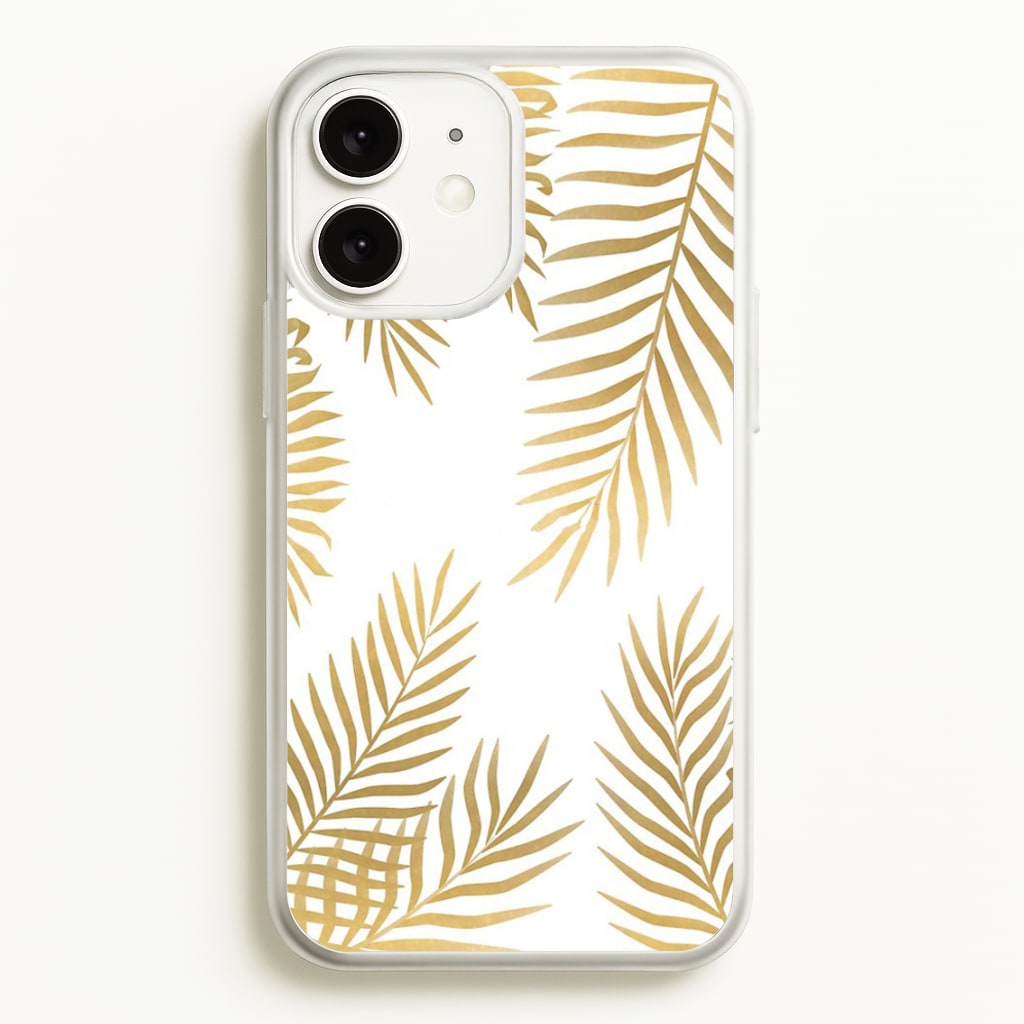 Gold Palm Leaf Pattern  -  Phone Case for iPhone 11