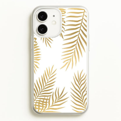 Gold Palm Leaf Pattern  -  Phone Case for iPhone 11