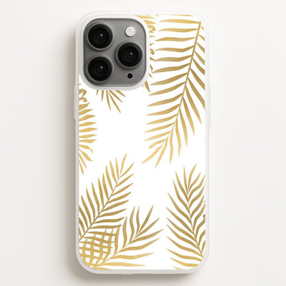 Gold Palm Leaf Pattern  -  Phone Case for iPhone 11 Pro