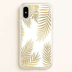 Gold Palm Leaf Pattern  -  Phone Case for iPhone X / XS