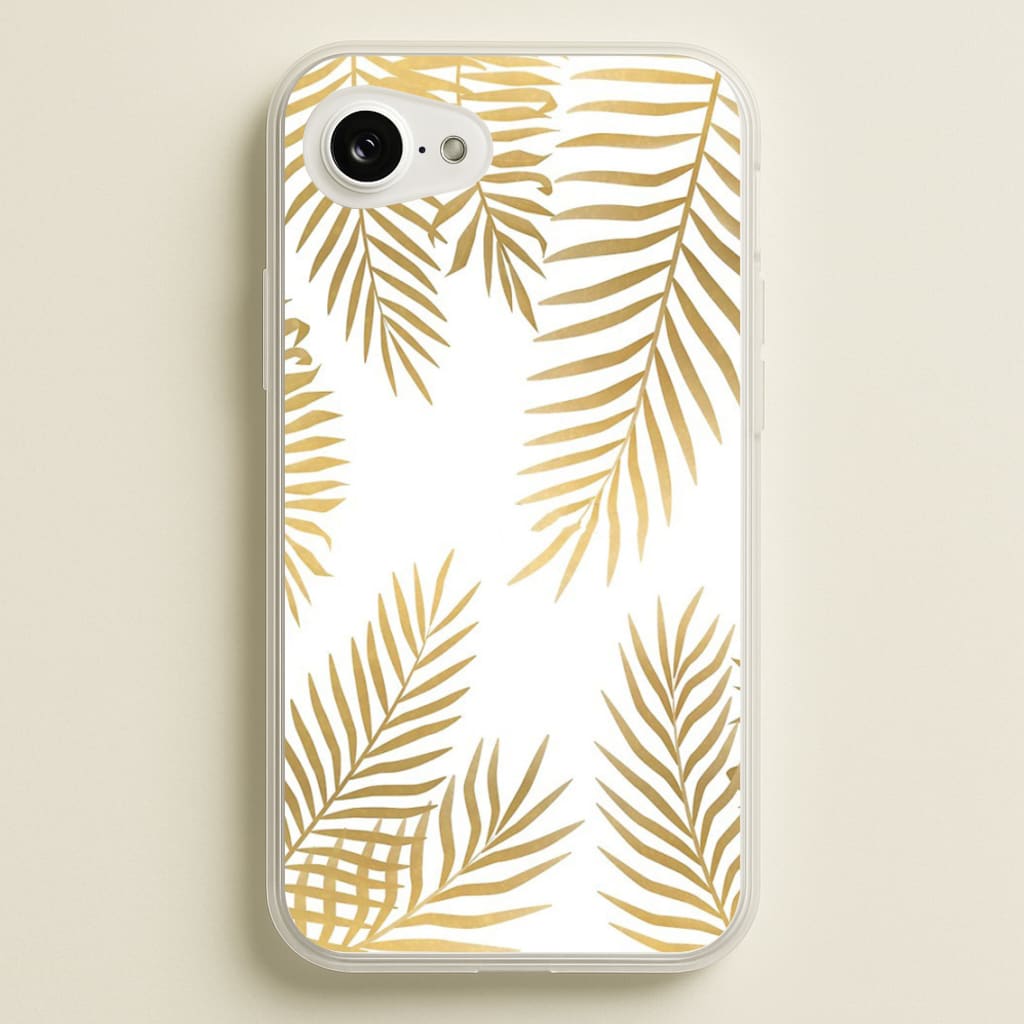 Gold Palm Leaf Pattern  -  Phone Case for iPhone 16e