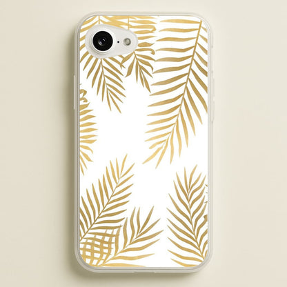 Gold Palm Leaf Pattern  -  Phone Case for iPhone 16e