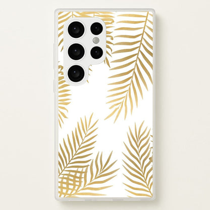 Gold Palm Leaf Pattern  -  Phone Case for Galaxy S24 Ultra