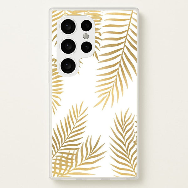 Gold Palm Leaf Pattern  -  Phone Case for Galaxy S24 Ultra