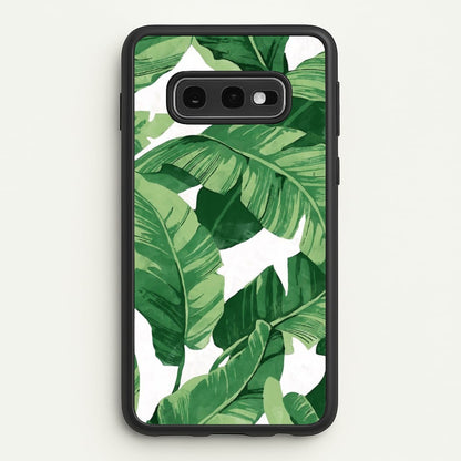 Tropical Banana Leaf Pattern  -  Phone Case for Galaxy S10e