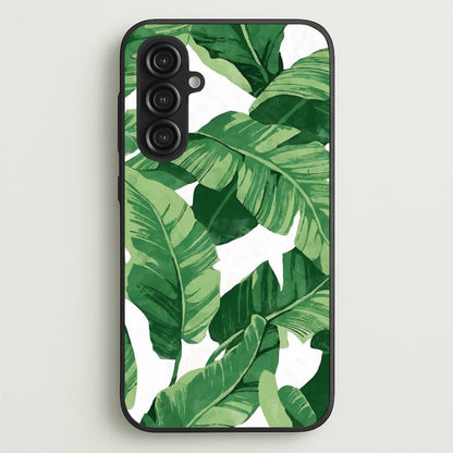 Tropical Banana Leaf Pattern  -  Phone Case for Galaxy S23FE