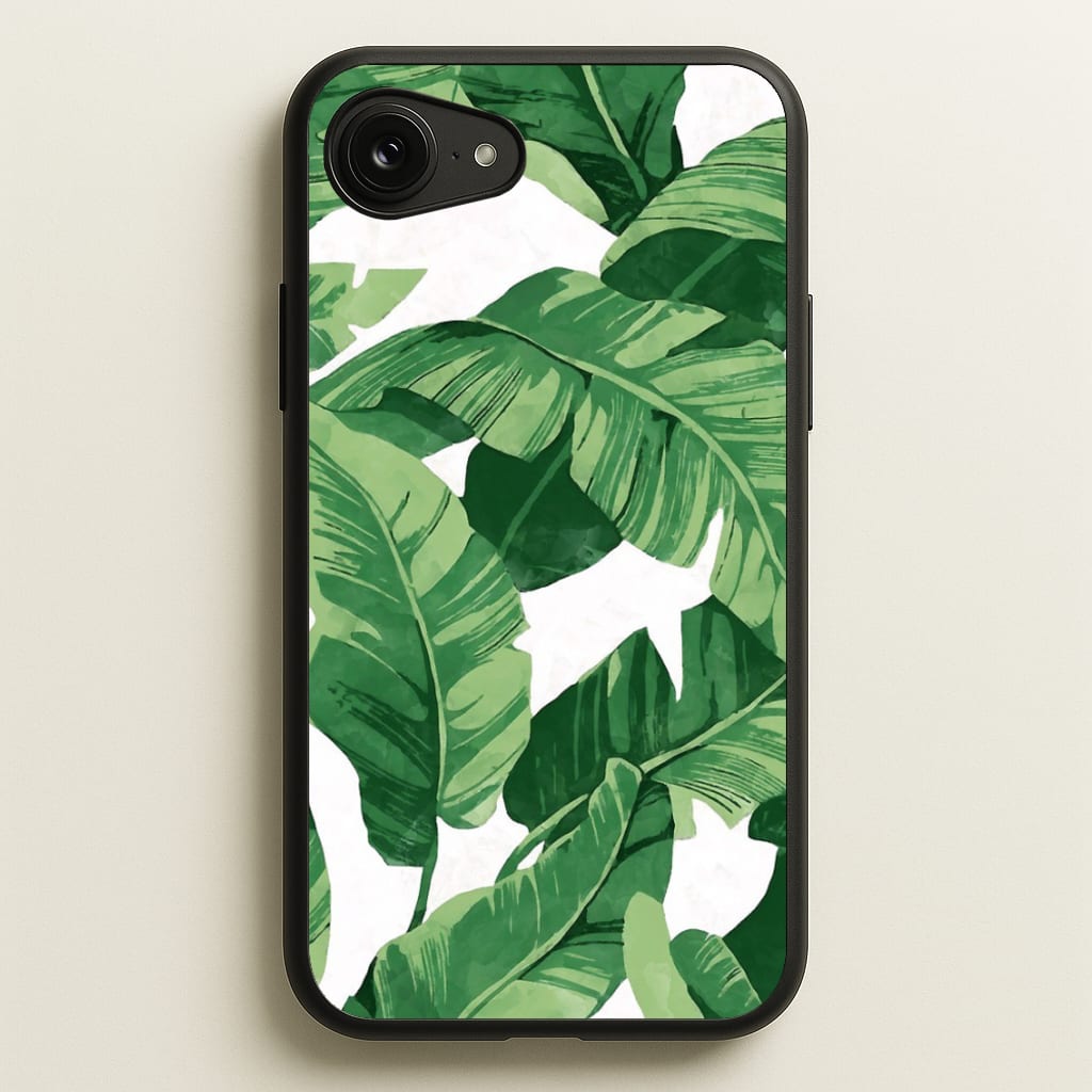 Tropical Banana Leaf Pattern  -  Phone Case for iPhone 16e