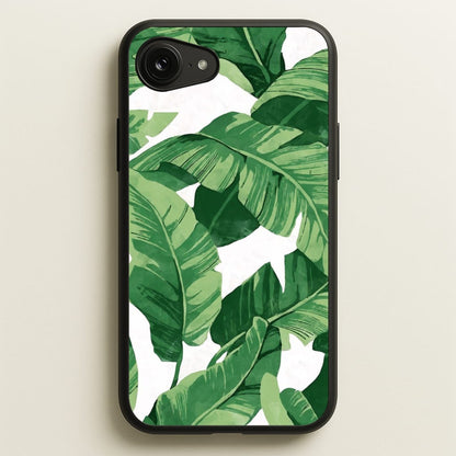 Tropical Banana Leaf Pattern  -  Phone Case for iPhone 16e