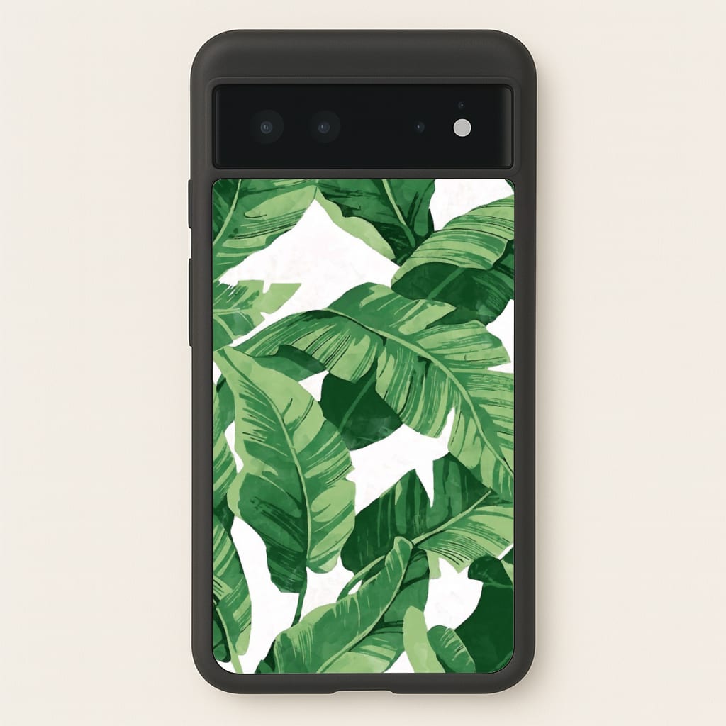 Tropical Banana Leaf Pattern  -  Phone Case for Google Pixel 6