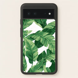 Tropical Banana Leaf Pattern  -  Phone Case for Google Pixel 6