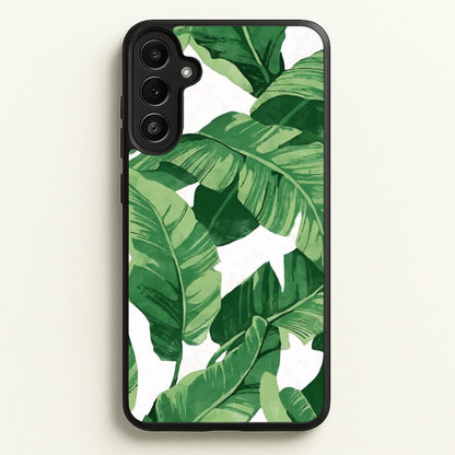 Tropical Banana Leaf Pattern  -  Phone Case for Galaxy A34