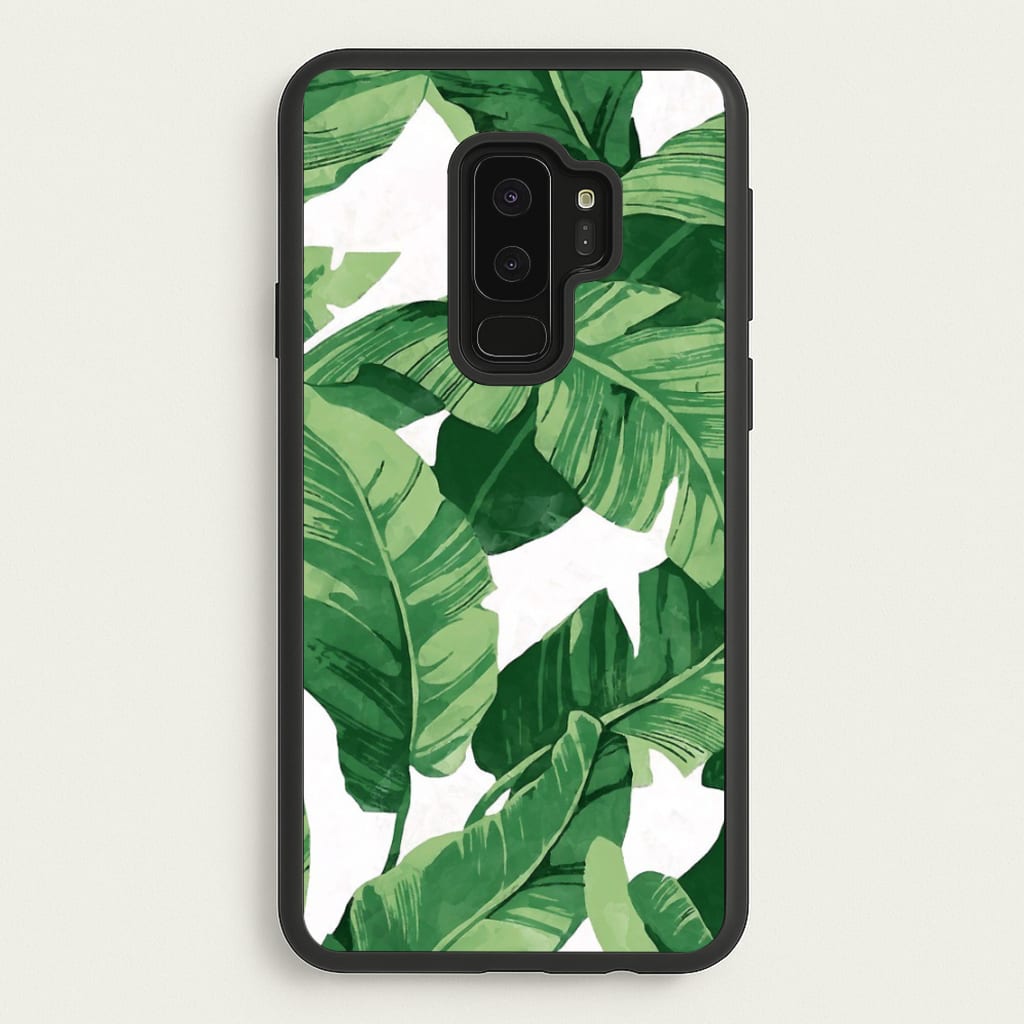 Tropical Banana Leaf Pattern  -  Phone Case for Galaxy S9 Plus