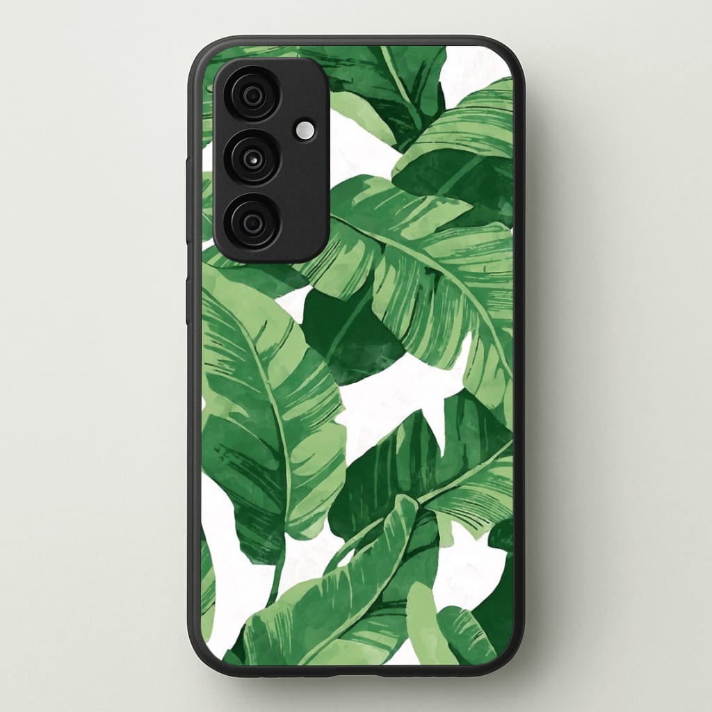 Tropical Banana Leaf Pattern  -  Phone Case for Galaxy A35