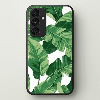 Tropical Banana Leaf Pattern  -  Phone Case for Galaxy A35