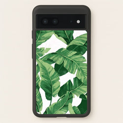 Tropical Banana Leaf Pattern  -  Phone Case for Google Pixel 7