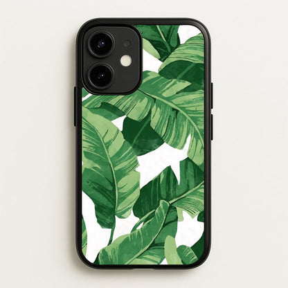 Tropical Banana Leaf Pattern  -  Phone Case for iPhone 12 / 12 Pro