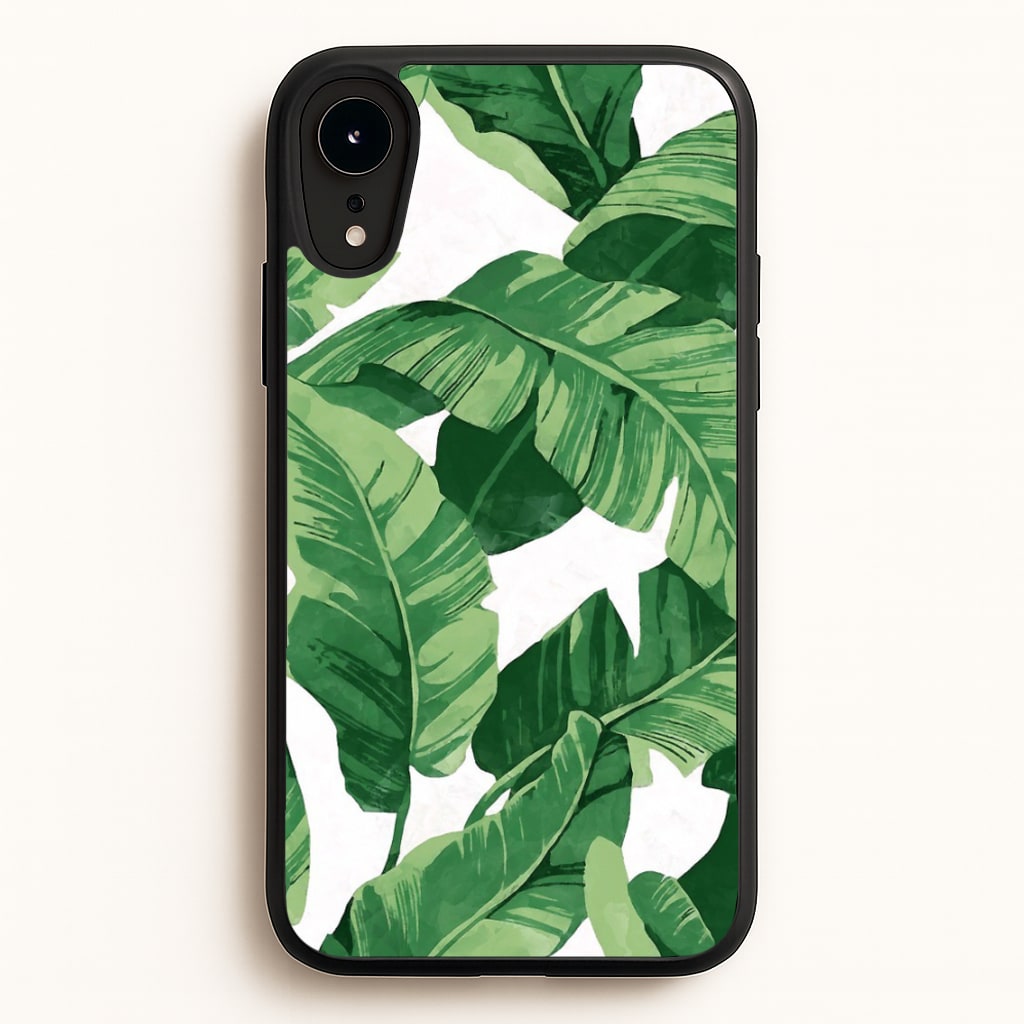 Tropical Banana Leaf Pattern  -  Phone Case for iPhone XR