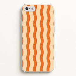 Orange Wavy Stripes Pattern  - Patterns Phone Case for iPhone 5 / 5s / SE 2016