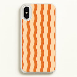 Orange Wavy Stripes Pattern  - Patterns Phone Case for iPhone XS Max