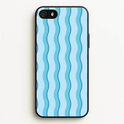 Blue Wavy Stripes Pattern  - Patterns Phone Case for iPhone 5 / 5s / SE 2016