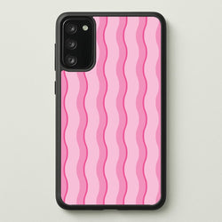 Pink Wavy Stripes Pattern  - Patterns Phone Case for Galaxy S20
