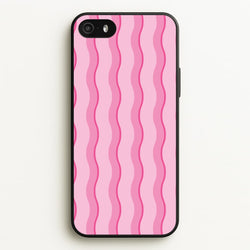 Pink Wavy Stripes Pattern  - Patterns Phone Case for iPhone 5 / 5s / SE 2016