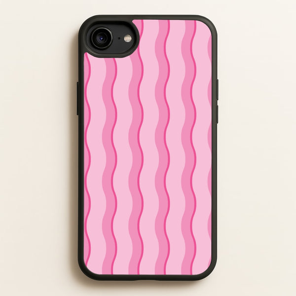 Pink Wavy Stripes Pattern  - Patterns Phone Case for iPhone 6 / 7 / 8 / SE
