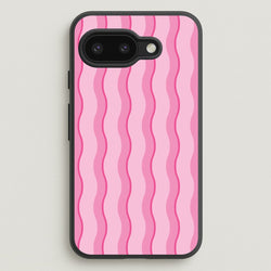 Pink Wavy Stripes Pattern  - Patterns Phone Case for Google Pixel 9a