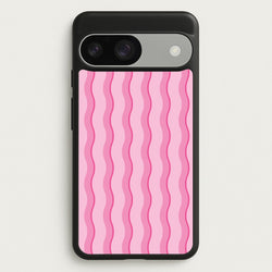 Pink Wavy Stripes Pattern  - Patterns Phone Case for Google Pixel 9 / 9 Pro