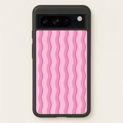 Pink Wavy Stripes Pattern  - Patterns Phone Case for Google Pixel 8 Pro