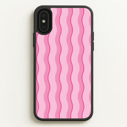 Pink Wavy Stripes Pattern  - Patterns Phone Case for iPhone XS Max