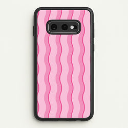 Pink Wavy Stripes Pattern  - Patterns Phone Case for Galaxy S10e