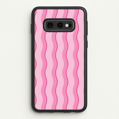 Pink Wavy Stripes Pattern  - Patterns Phone Case for Galaxy S10e