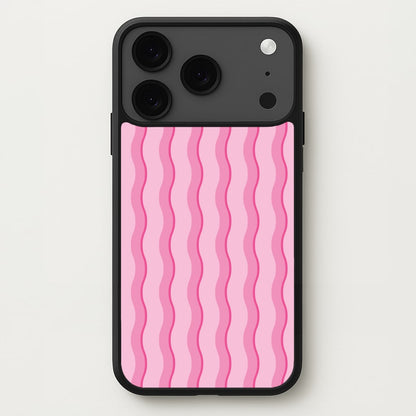 Pink Wavy Stripes Pattern Phone Case for iPhone 17 Pro Max