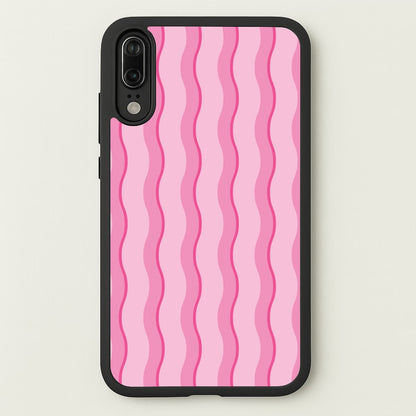 Pink Wavy Stripes Pattern  - Patterns Phone Case for Huawei P20