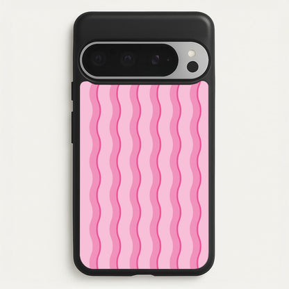 Pink Wavy Stripes Pattern  - Patterns Phone Case for Google Pixel 9 Pro XL