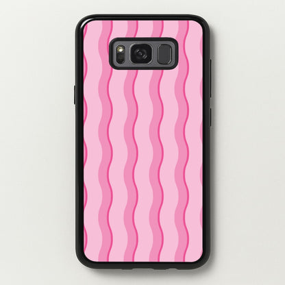 Pink Wavy Stripes Pattern  - Patterns Phone Case for Galaxy S8 Plus