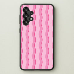 Pink Wavy Stripes Pattern  - Patterns Phone Case for Galaxy A13