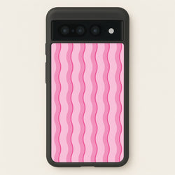 Pink Wavy Stripes Pattern  - Patterns Phone Case for Google Pixel 7 Pro
