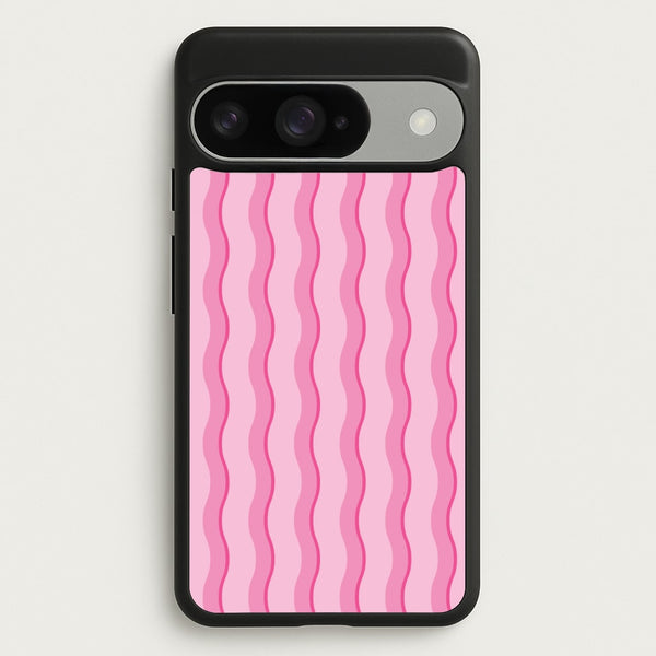 Pink Wavy Stripes Pattern Phone Case for Google Pixel 10 / 10 Pro