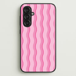 Pink Wavy Stripes Pattern  - Patterns Phone Case for Galaxy S23FE
