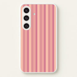 Pink And Yellow Stripes  - Patterns Phone Case for Galaxy S24